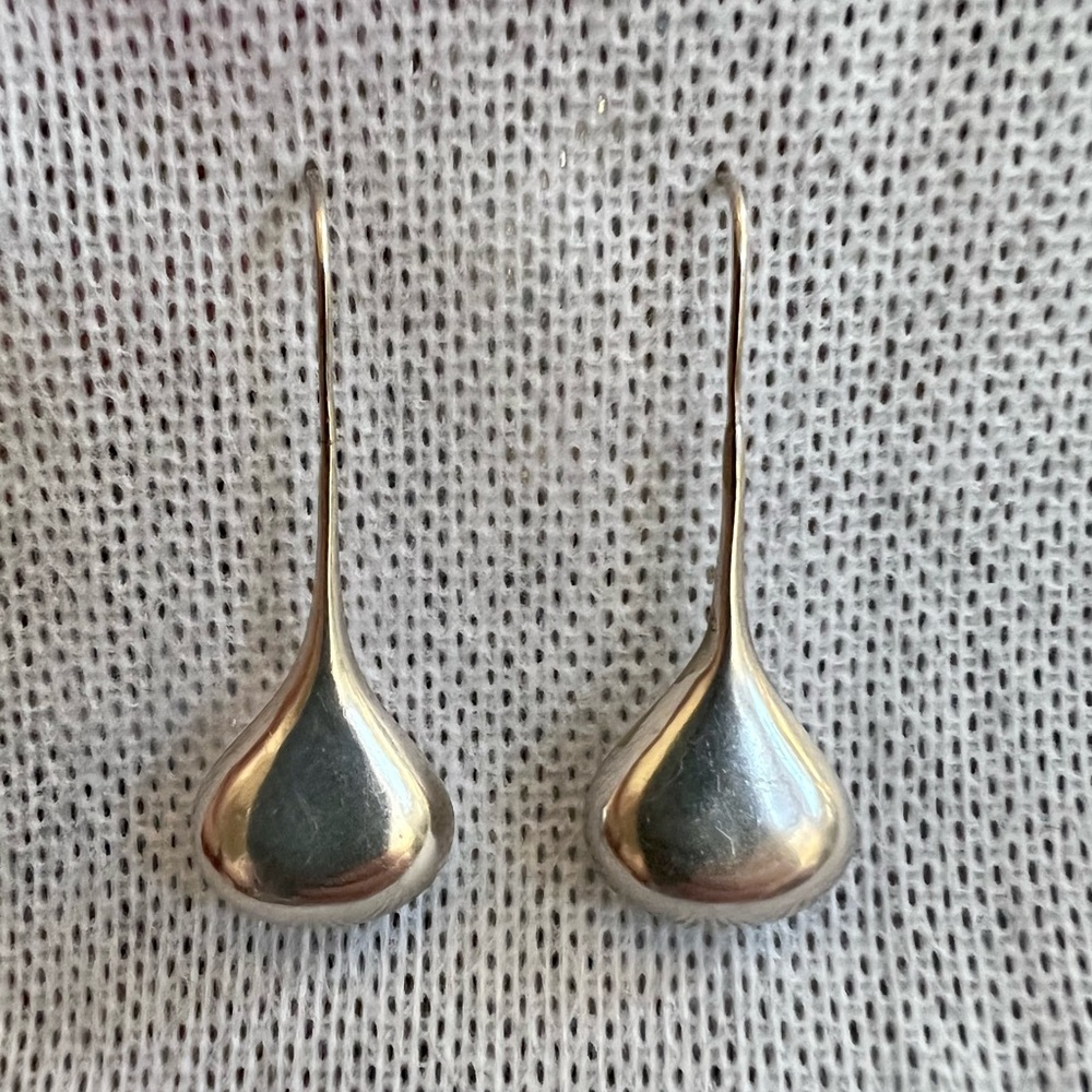 Tear Drop Sterling Silver Earrings